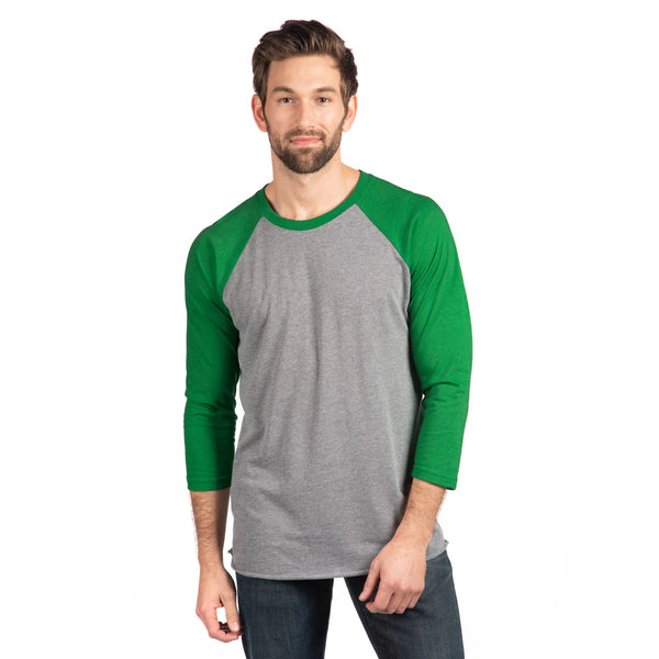 6051 Unisex Tri-Blend 3/4 Raglan T-Shirt  Next Level SIZES X-LARGE, 2XL, &  3XL