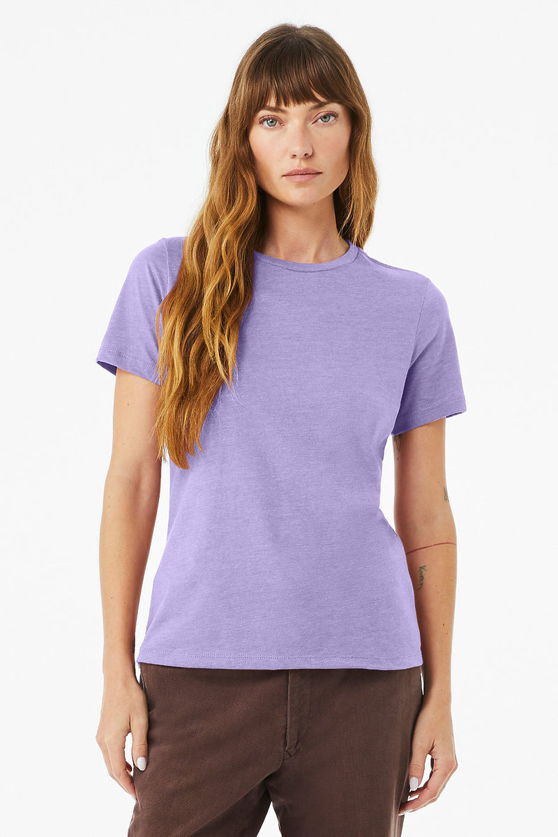 Women's Relaxed Heather CVC Short Sleeve Tee 6400 CVC L & XL